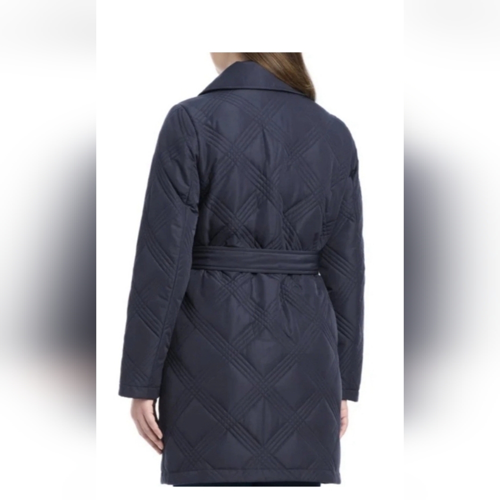 Jones New York Women’s Navy Quilted Jacket Coat NWT Size L & Medium. - Picture 2 of 3